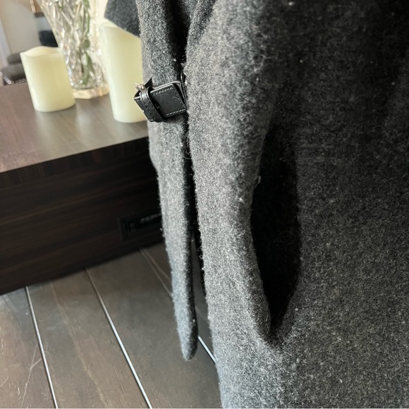 Michael Kors grey 100% wool buckle cardigan - Picture 7 of 11